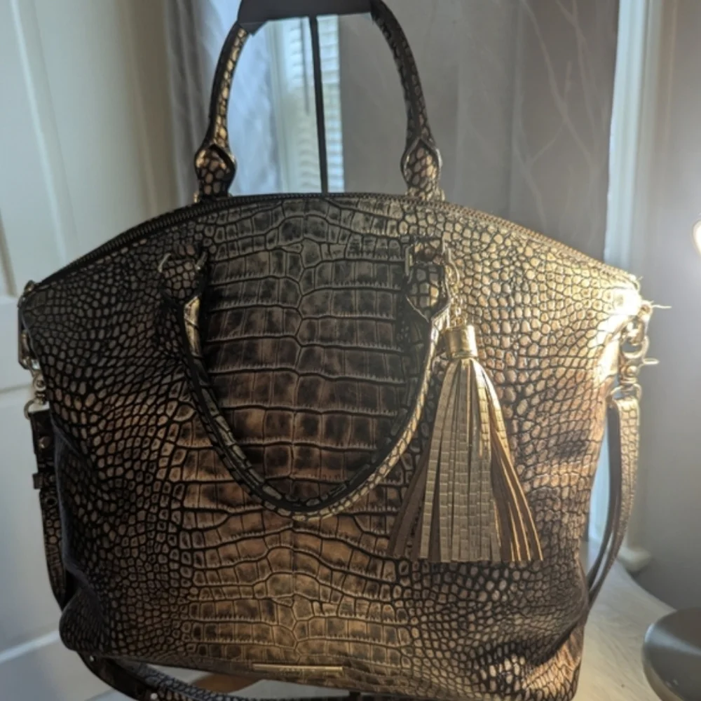 Brahmin Milan Large Duxbury Satchel with Tassel RARE